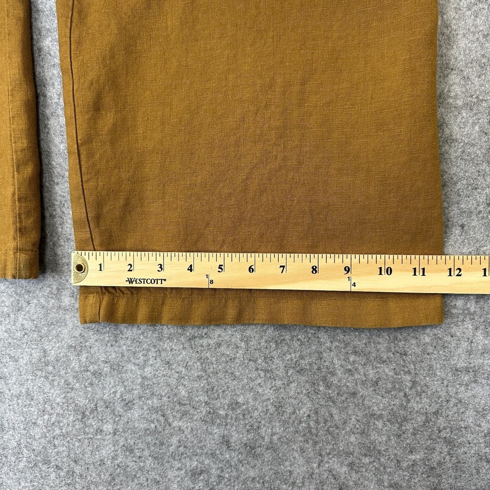 Boden Dulwich 100% Linen Trousers Womens 4P Gingerbread Wide Leg EUC - Picture 9 of 12